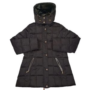 ✨2/$25 Baby Phat~VTG Y2K~Fur Removable Hood~Brown Parka Jacket~Gold Hardware~LRG